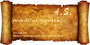 Andrási Sarolta névjegykártya