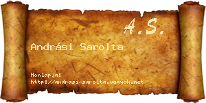 Andrási Sarolta névjegykártya